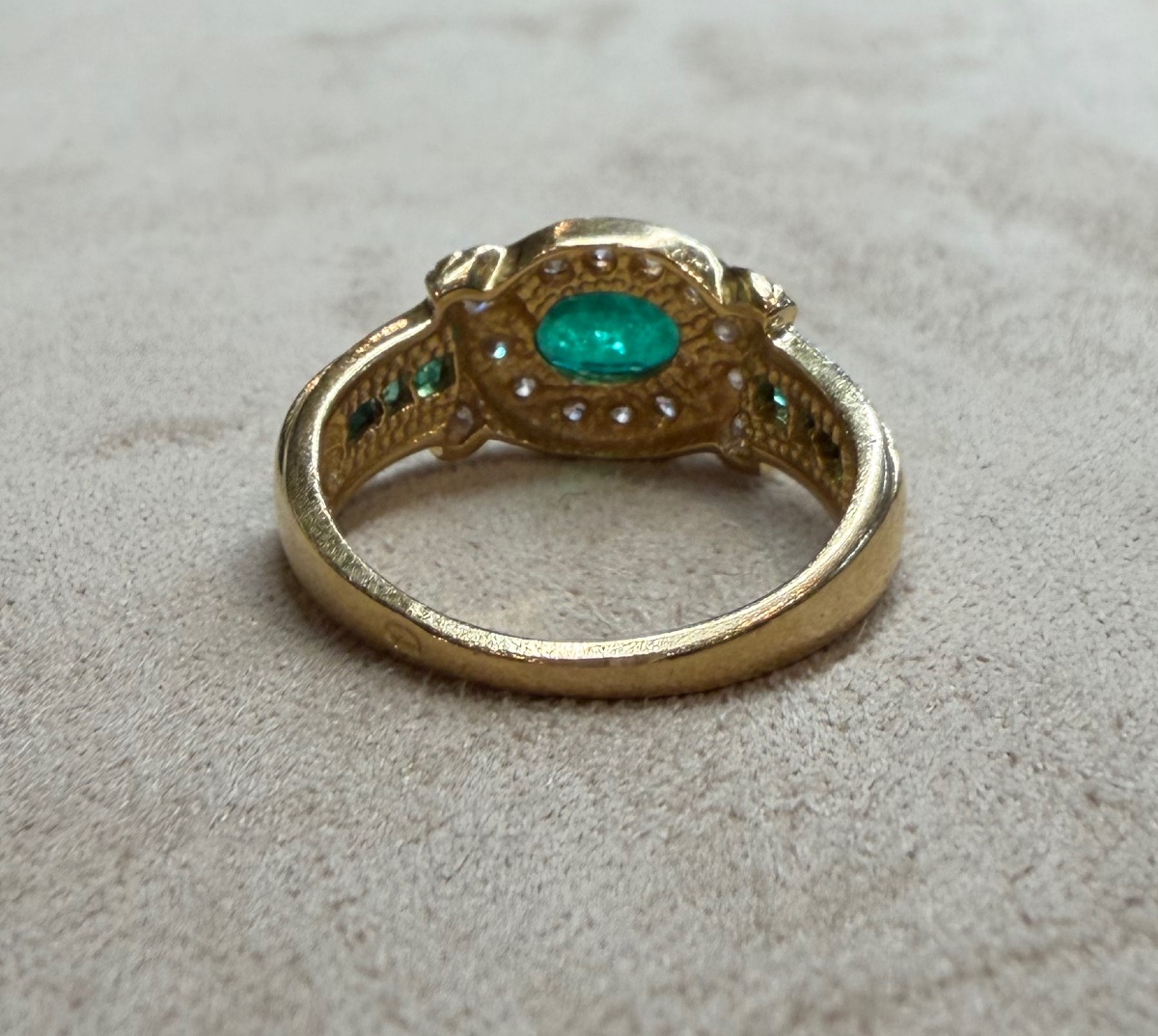 Bague emeraudes et diamants-photo-6