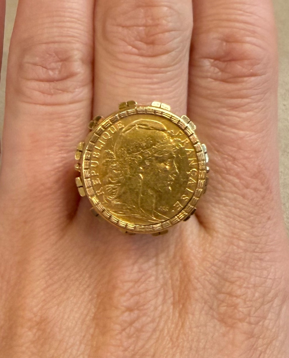 Bague pièce 10F-photo-3