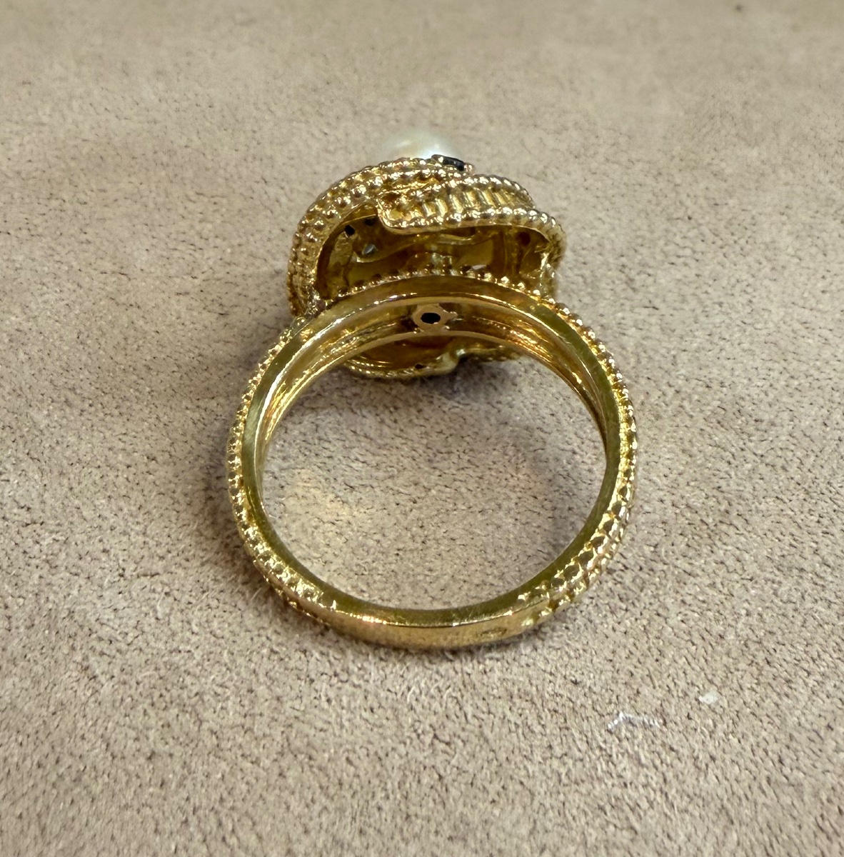 Pearl And Sapphire Ring-photo-2
