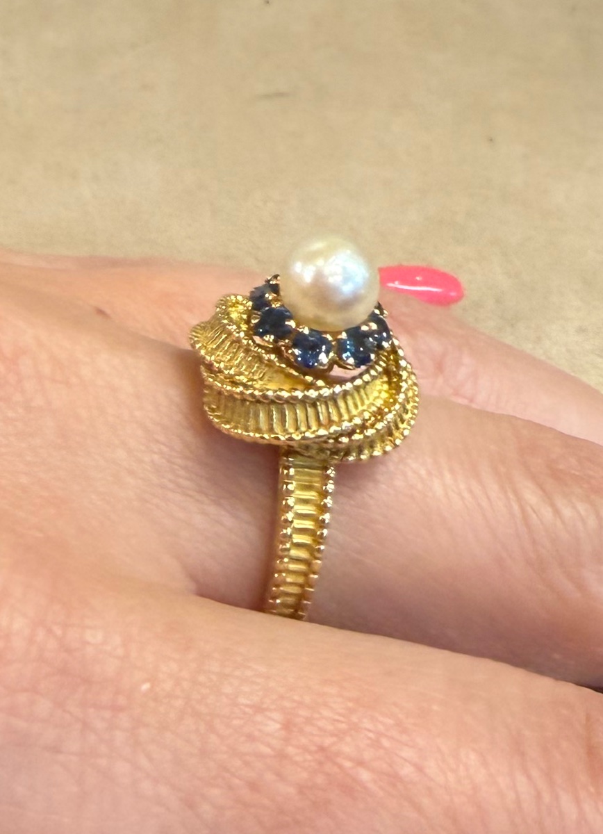 Pearl And Sapphire Ring-photo-4