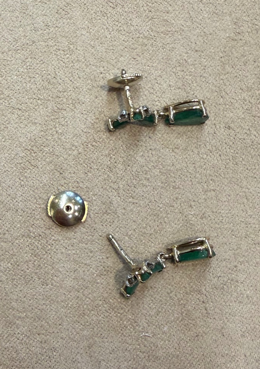 Boucles d'oreille emeraudes et diamants-photo-1