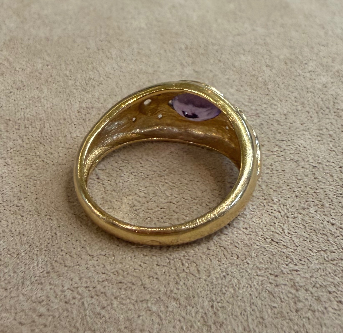 Bague jonc Amethyste -photo-1