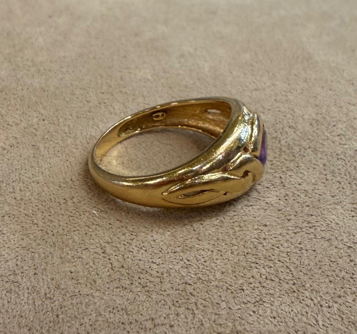 Bague jonc Amethyste -photo-3