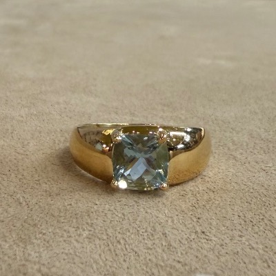 Bague bandeau aigue marine-photo-2