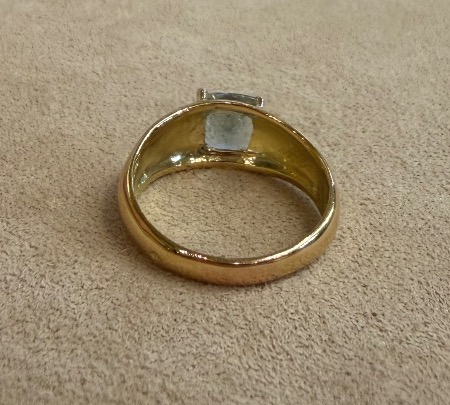 Bague bandeau aigue marine-photo-3