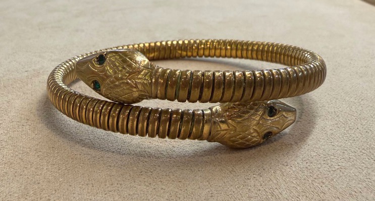 Snake-patterned Bangle Bracelet-photo-3