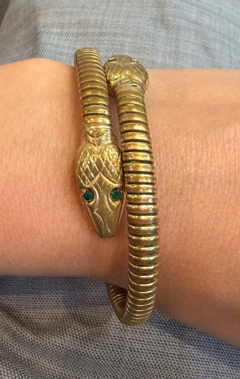 Snake-patterned Bangle Bracelet
