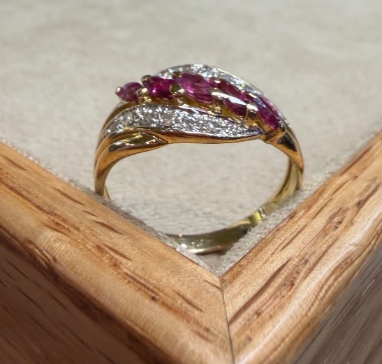 Bague rubis et diamants-photo-3