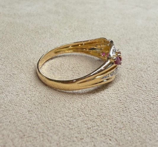 Bague rubis et diamants-photo-4