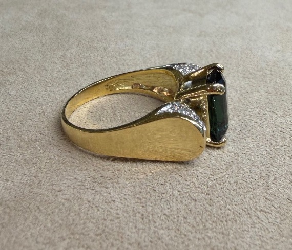 Bague Tourmaline et diamants-photo-2