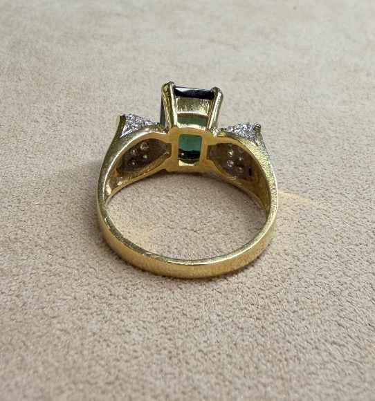 Bague Tourmaline et diamants-photo-3