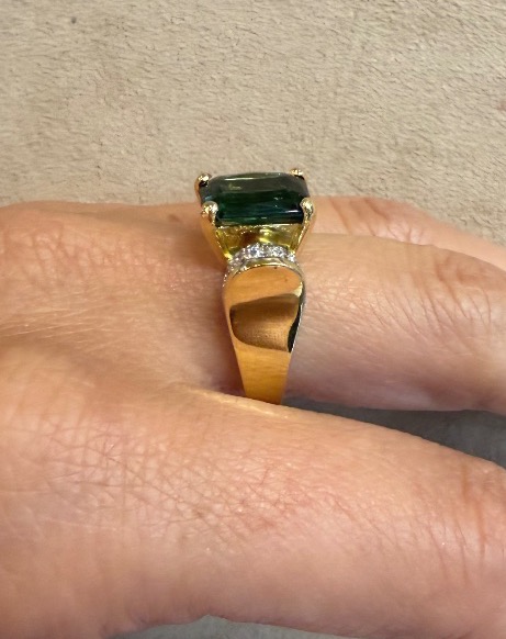 Bague Tourmaline et diamants-photo-2