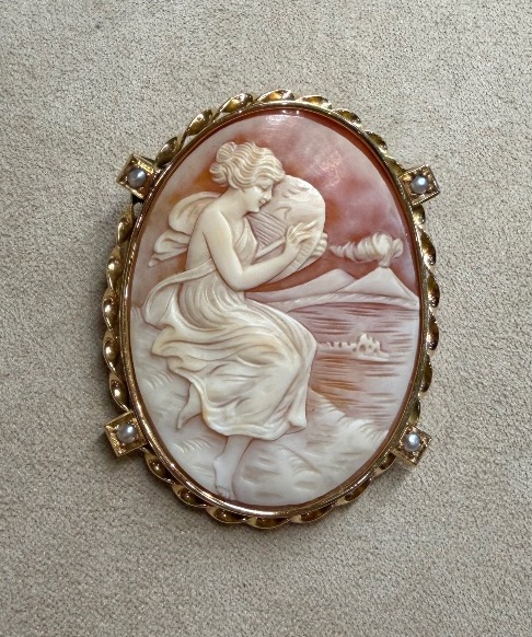 Broche camée perles-photo-3