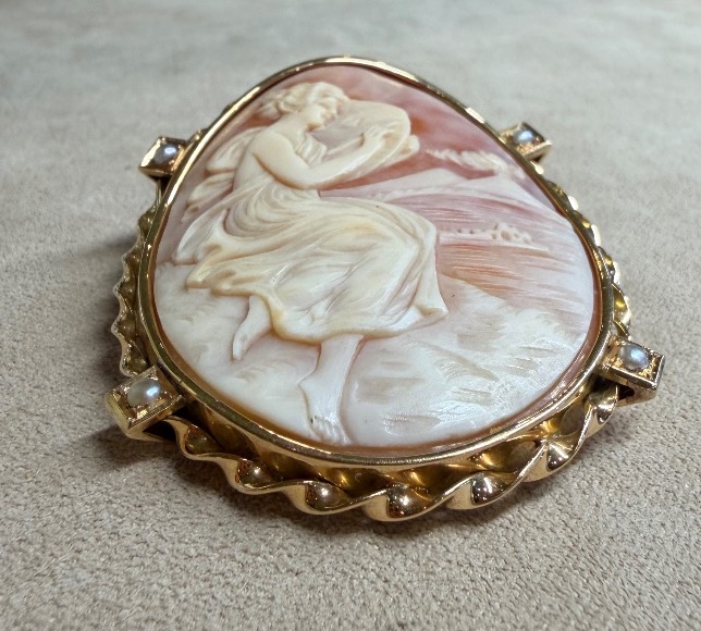 Broche camée perles-photo-4
