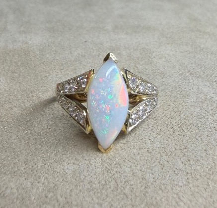 Opal And Diamond Ring-photo-2