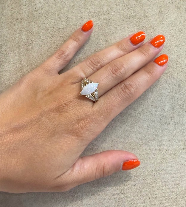 Opal And Diamond Ring-photo-1