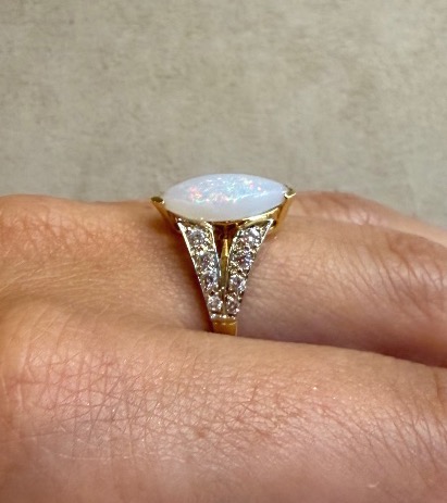 Opal And Diamond Ring-photo-2