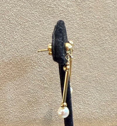 Boucles d'oreille tombante perles-photo-3