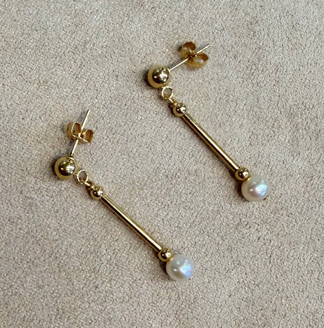 Boucles d'oreille tombante perles-photo-1