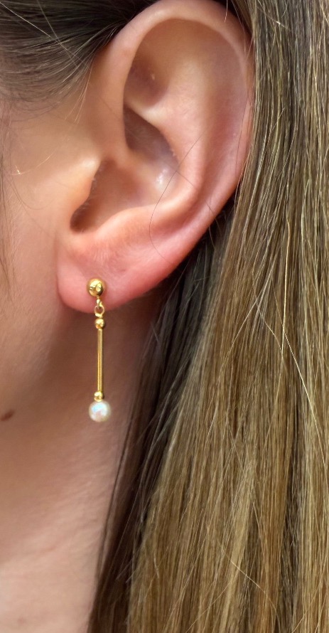 Boucles d'oreille tombante perles