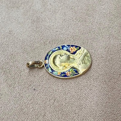 Médaille émail vierge-photo-3