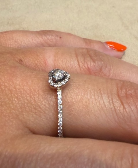 Heart-shaped Diamond Ring -photo-2