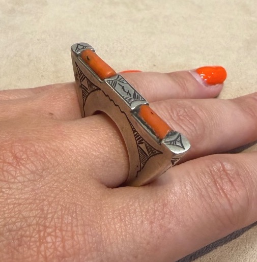 Berber Coral Ring-photo-3