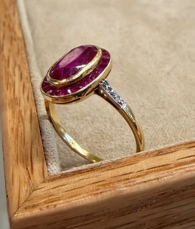 bague Rubis et diamants -photo-2