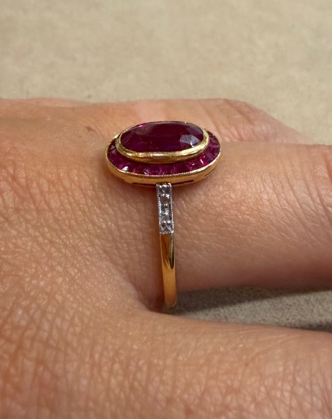 bague Rubis et diamants -photo-3