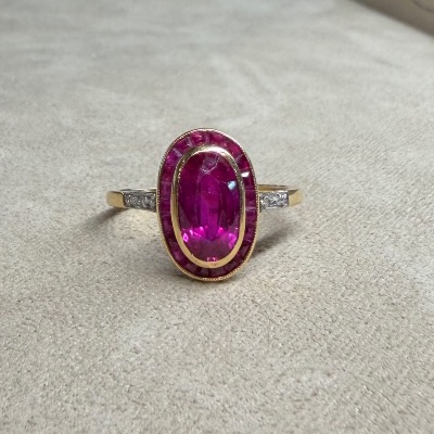 bague Rubis et diamants 