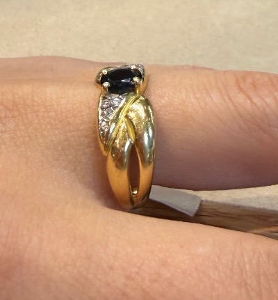 Bague saphir et diamants-photo-1