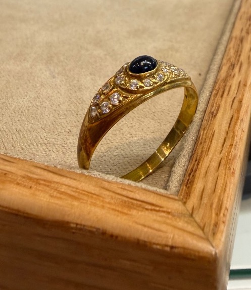 Bague Saphir Cabochon-photo-3