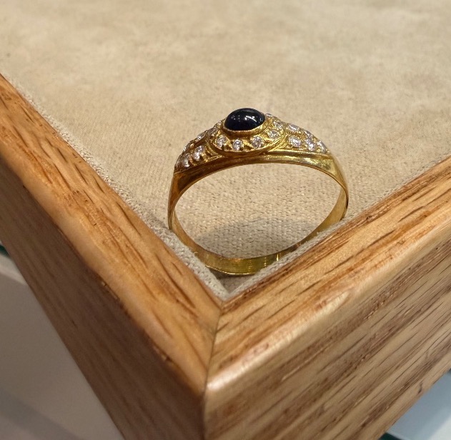 Bague Saphir Cabochon-photo-4