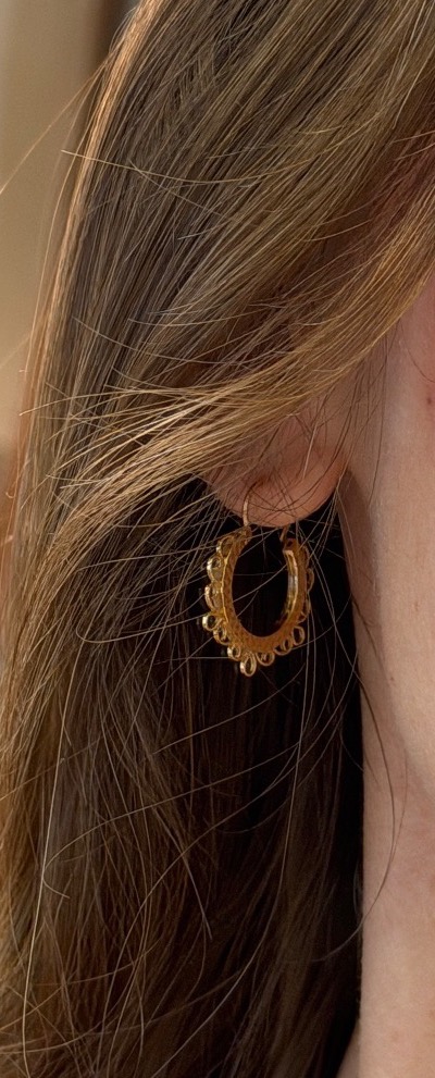 Intricately Crafted Hoop Earrings