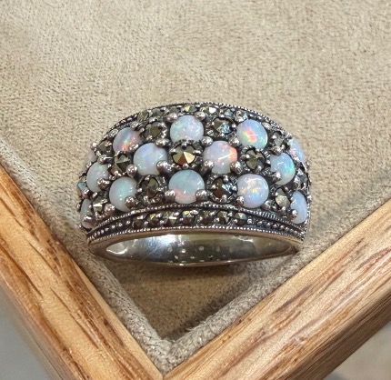 Bague bandeau opale-photo-2
