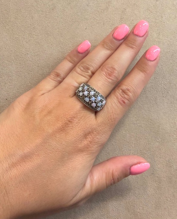 Bague bandeau opale-photo-4