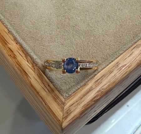 bague ligne saphir