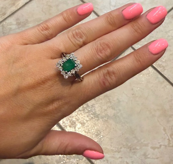 Bague pavage emeraude-photo-4