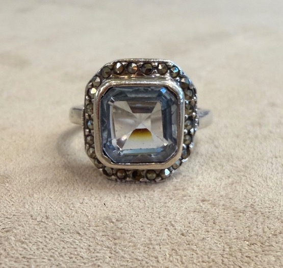Topaz And Marcassite Ring