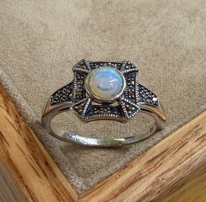 Opal And Marcasite Ring-photo-2