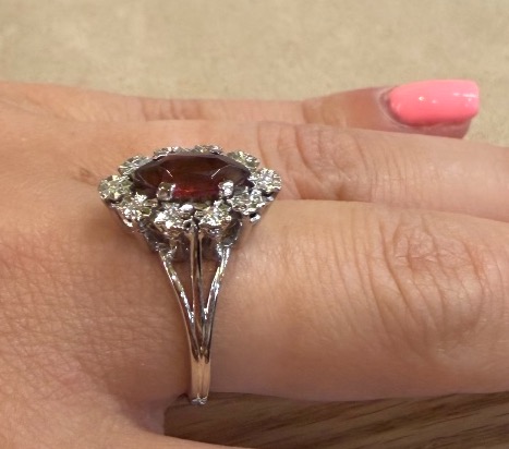 Bague grenats et diamants-photo-3
