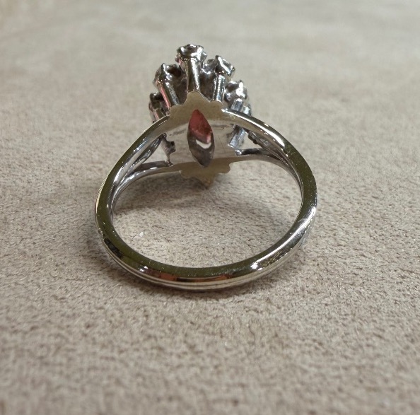Bague grenats et diamants-photo-2
