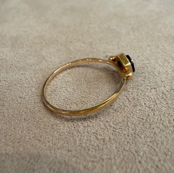 Onyx And Diamond Ring-photo-2