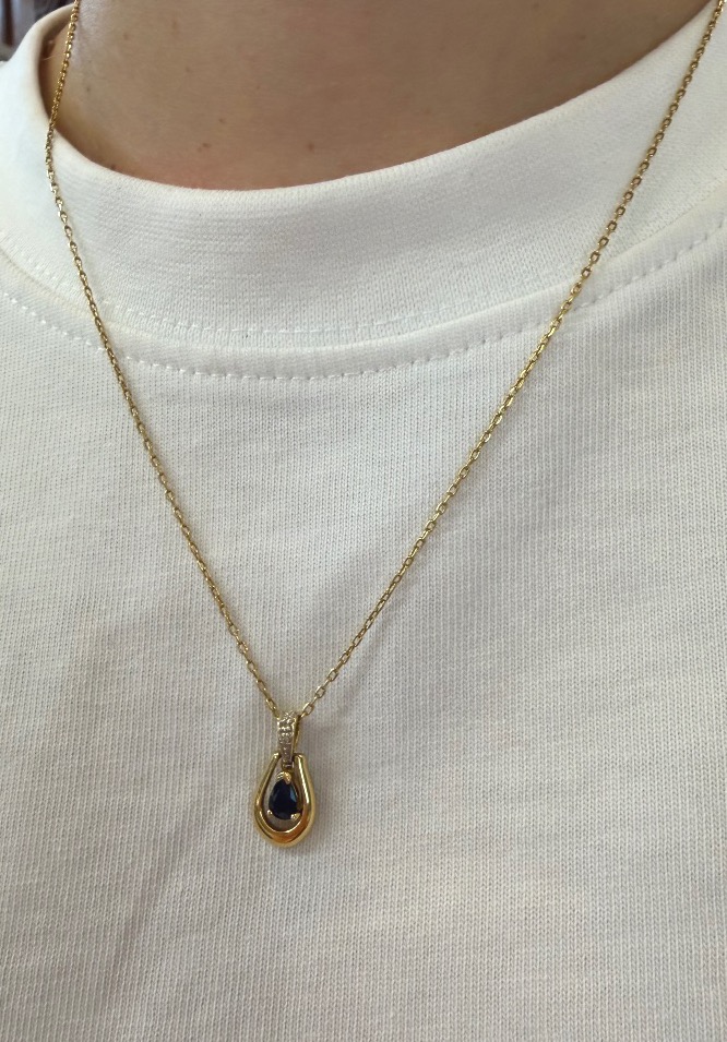 pendentif saphir et diamant-photo-4