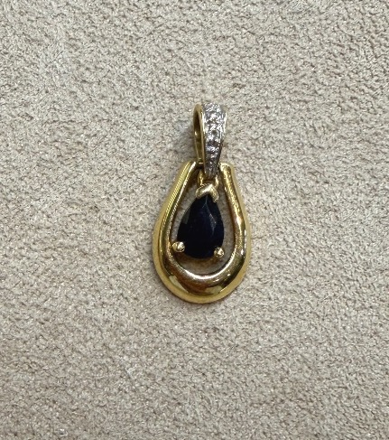 pendentif saphir et diamant