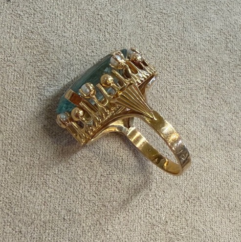 Bague marquise Beryl et perles-photo-4