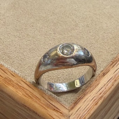 Bague jonc diamants-photo-2