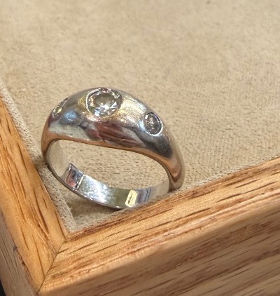 Bague jonc diamants-photo-3