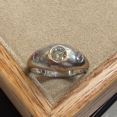 Bague jonc diamants-photo-2