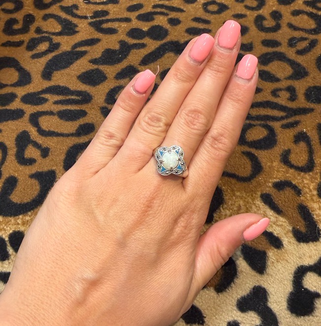 Opal And Marcasite Ring-photo-4